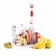 AFRA Japan Hand Blender Set, 700W, Stainless Steel Shaft, Quad Blade System, White/Red, 2 Years Warranty.