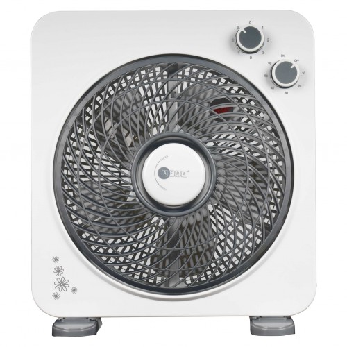 AFRA Electric Box Fan, AF-1045WT, 60W, 5 Blades, 3 Speeds, White