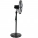 AFRA Electric Stand Fan, AF-1660BKR, 60W, Adjustable Height, 5 Blades, Includes Remote Control, Black