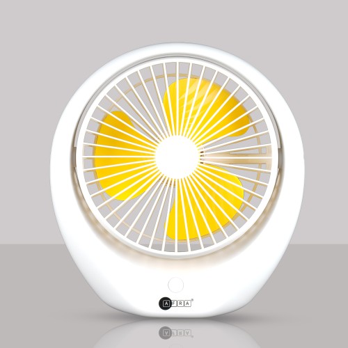 AFRA Japan, Portable Compact Fan, 3.7V, 6’’, 1800mAh, With Carrying Handle, Rechargeable, Adjustable, Wide Angle Coverage, Low Noise, Power Saving, Overcharge Protection, G-MARK, ESMA, ROHS, and CB Certified, With 2 Year Warranty