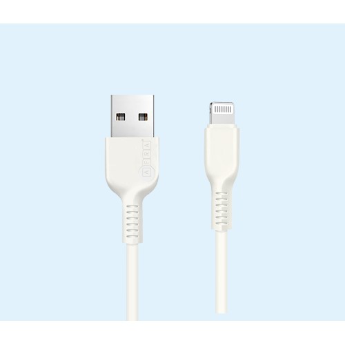 كابل شحن USB من افرا اليابان، أبيض، 2.4 A، من USB A إلى موصل Lightning، طول 1 متر، مقاوم للحرارة.