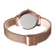 AFRA Pearlescent Lady’s Watch, Rose Gold Metal Case, Pink Dial and Mesh Bracelet Strap, Water Resistant 30m